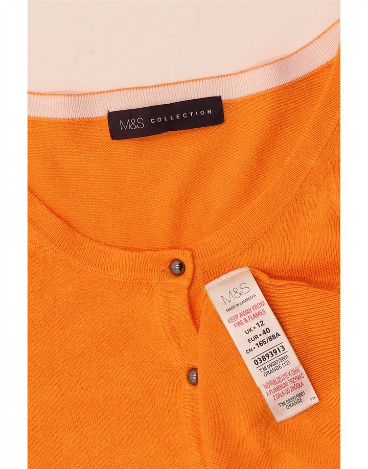 Marks & Spencer Damen-Cardigan-Pullover UK 12 Mittelorange Viskose