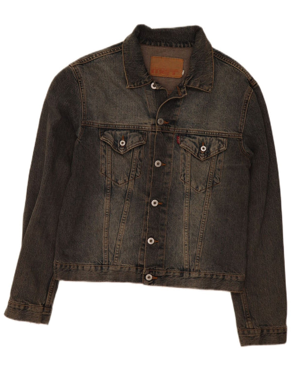 MET Damen Jeansjacke UK 12 Mittelblaue Baumwolle