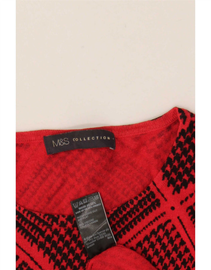 Marks & Spencer Damen-Pullover mit U-Boot-Ausschnitt, Gr. 12, Mittelrot