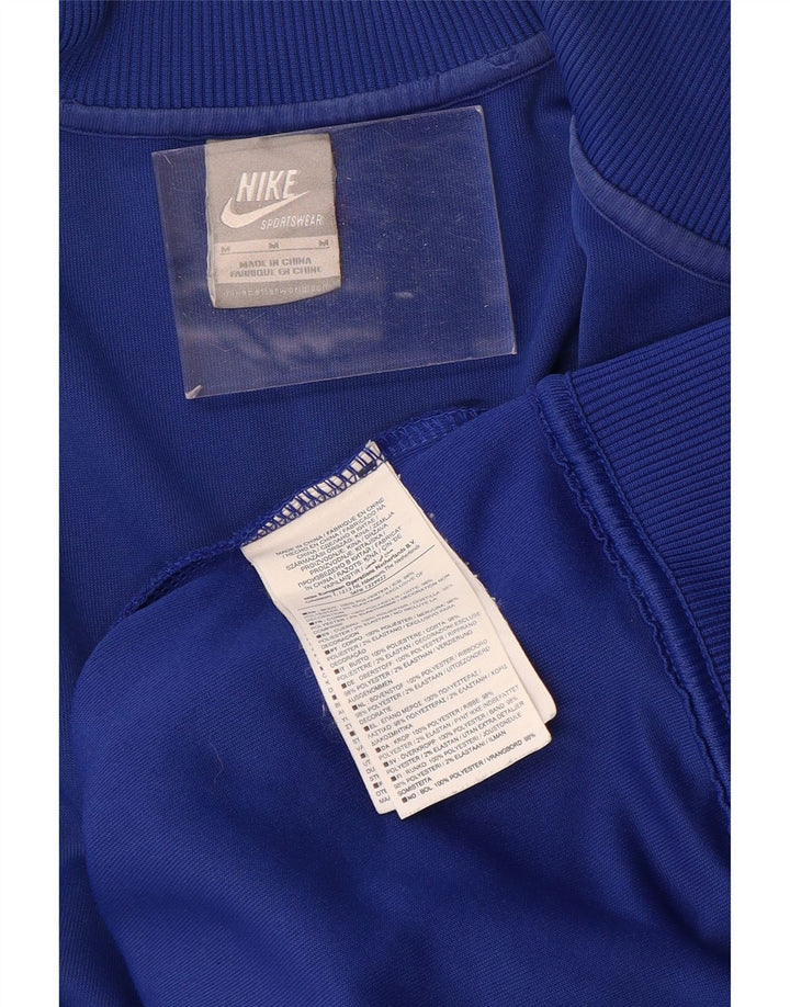 NIKE Herren-Trainingsanzugoberteil mit Grafik, Mittelblaues Farbblock-Polyester