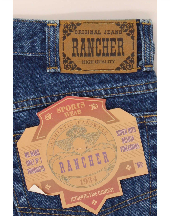 Rancher Herren Straight Jeans W36 L34 Blaue Baumwolle