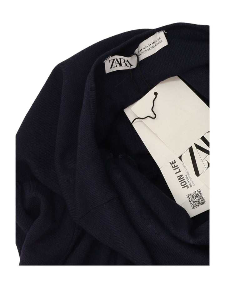 Zara Damen-Rock in A-Linie mit hoher Taille, mittelgroß, W28, Marineblau