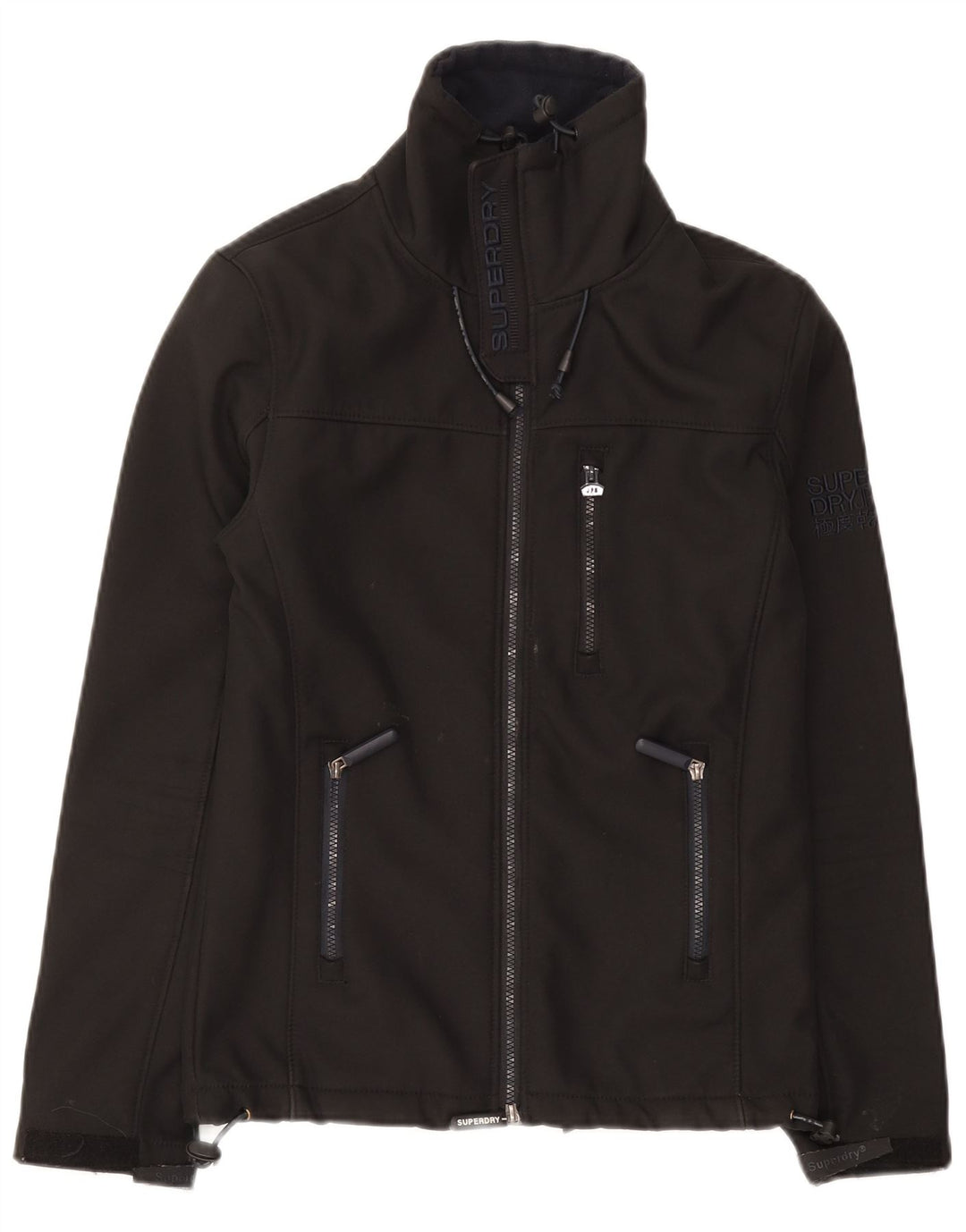 Superdry Herren Windtrekker Windjacke UK 34 XS Schwarz Polyester