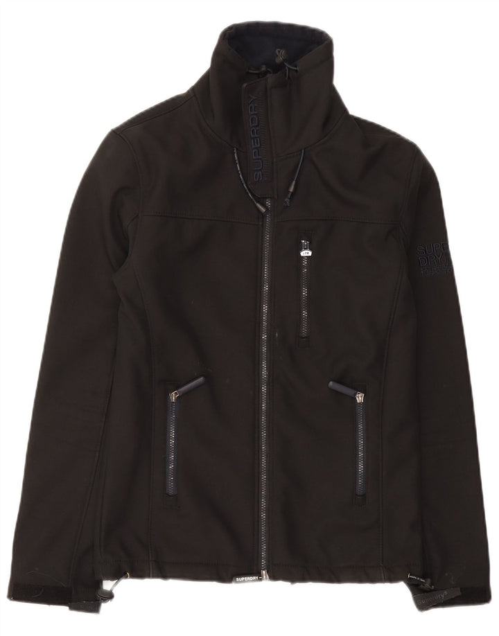 Superdry Herren Windtrekker Windjacke UK 34 XS Schwarz Polyester