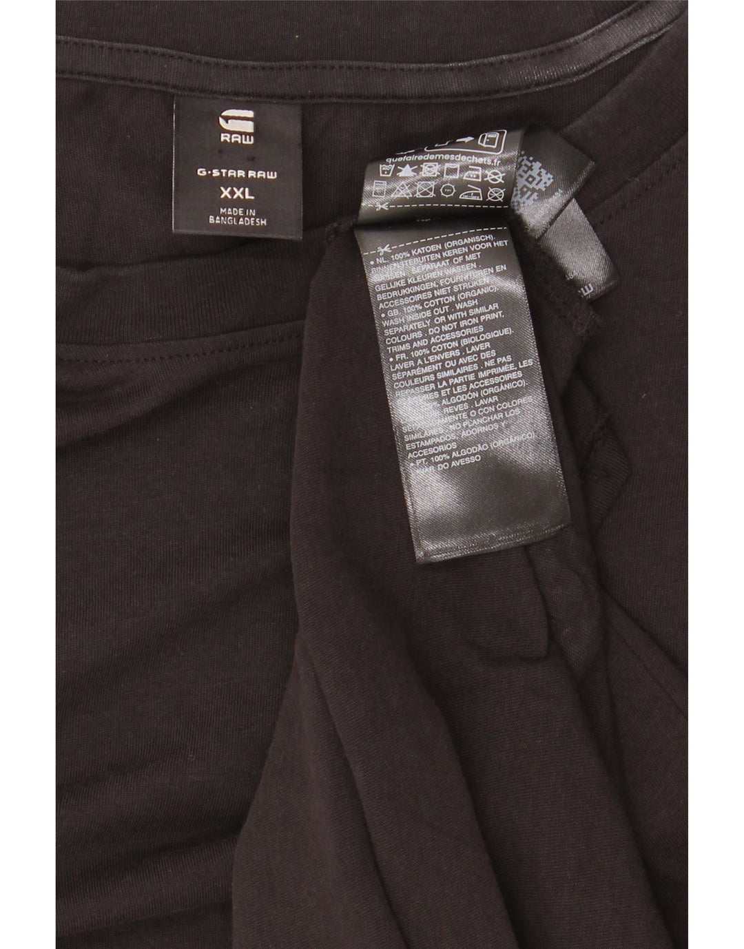 G-STAR Herren T-Shirt Top 2XL Schwarz Baumwolle