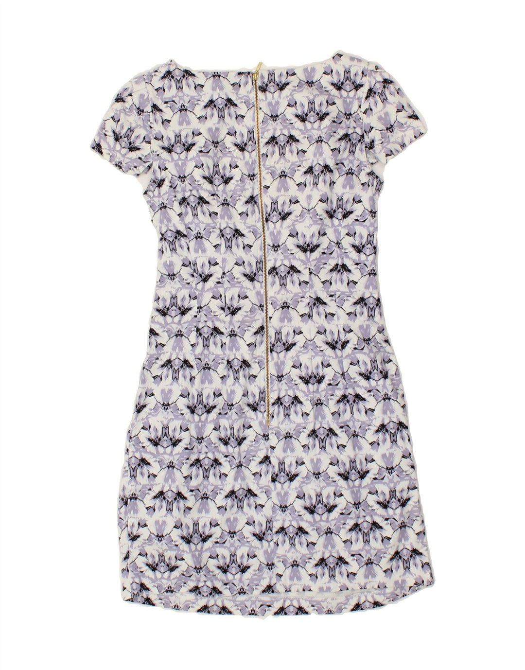 CLOSET Womens Abstract Pattern Sheath Dress UK 10 Small  Purple Cotton Vintage CLOSET and Second-Hand CLOSET from Messina Hembry 