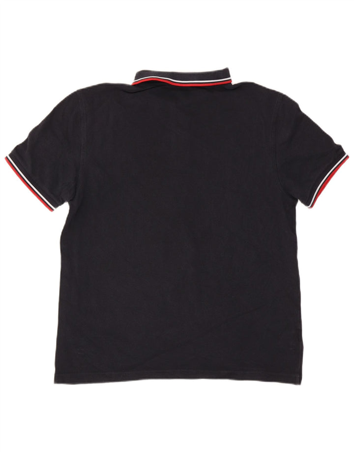 Fred Perry Herren-Poloshirt, groß, marineblau, gestreift, Baumwolle