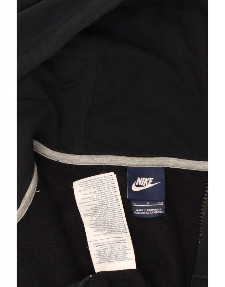 NIKE Herren-Kapuzenpullover mit Reißverschluss, Größe S, Schwarz, Baumwolle