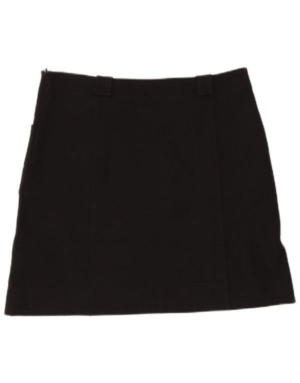 Marella Damen Minirock UK 10 Small W34 Schwarze Viskose