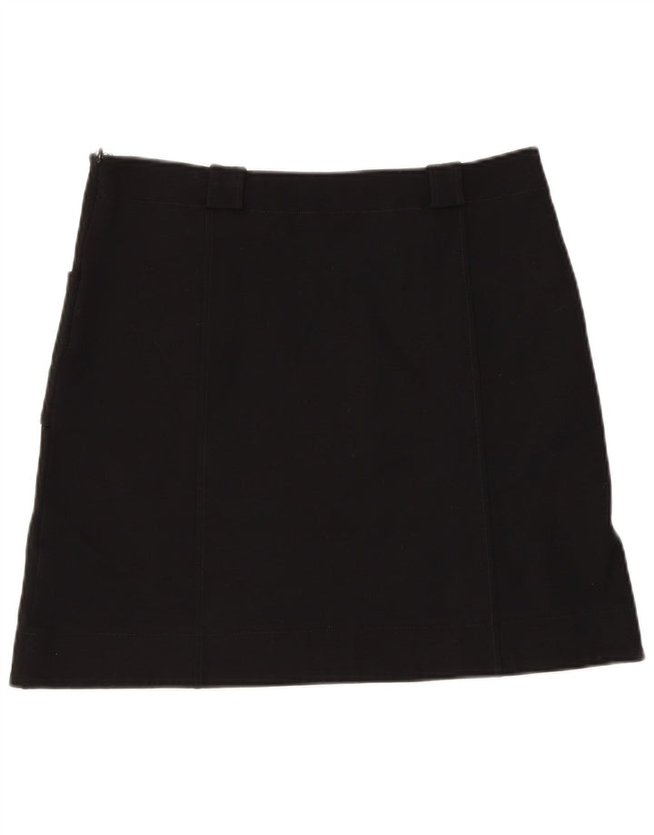 Marella Damen Minirock UK 10 Small W34 Schwarze Viskose