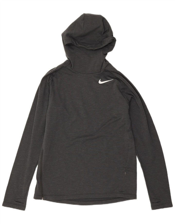 Nike Herren Dri Fit Kapuzenpullover Mittelschwarzes Polyester