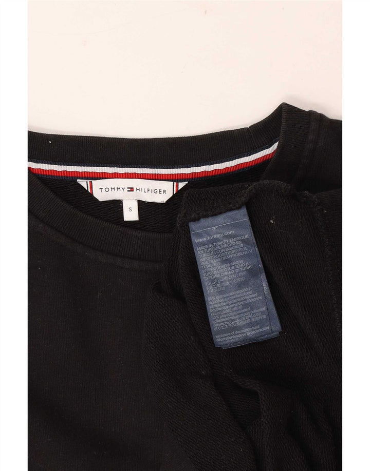 Tommy Hilfiger Herren Sweatshirt Pullover Small Schwarz Baumwolle