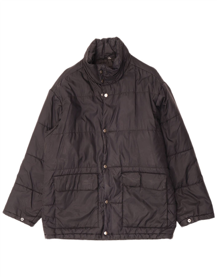 Egon Von Furstenberg Herren Wattierte Jacke UK 40 Large Schwarz