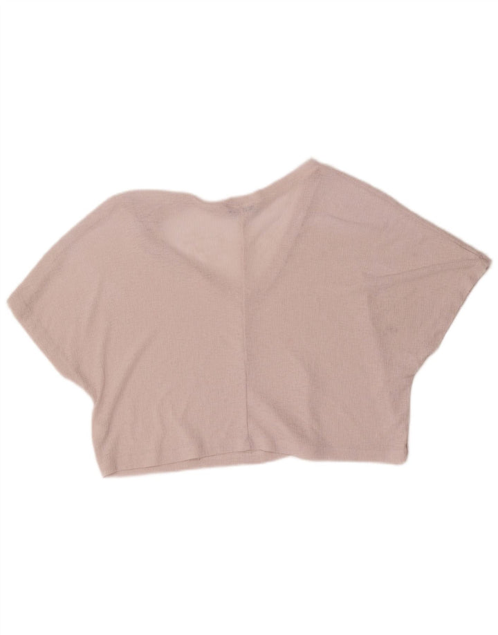Zara Damen Crop-Oversize-Blusenoberteil, UK-Größe 10, klein, rosa, Polyester