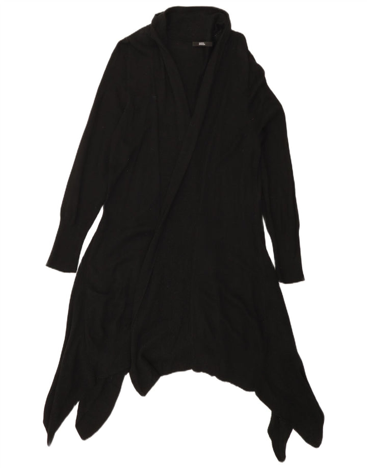 Marks & Spencer Damen Longline Open Cardigan Pullover UK 16 Large Schwarz