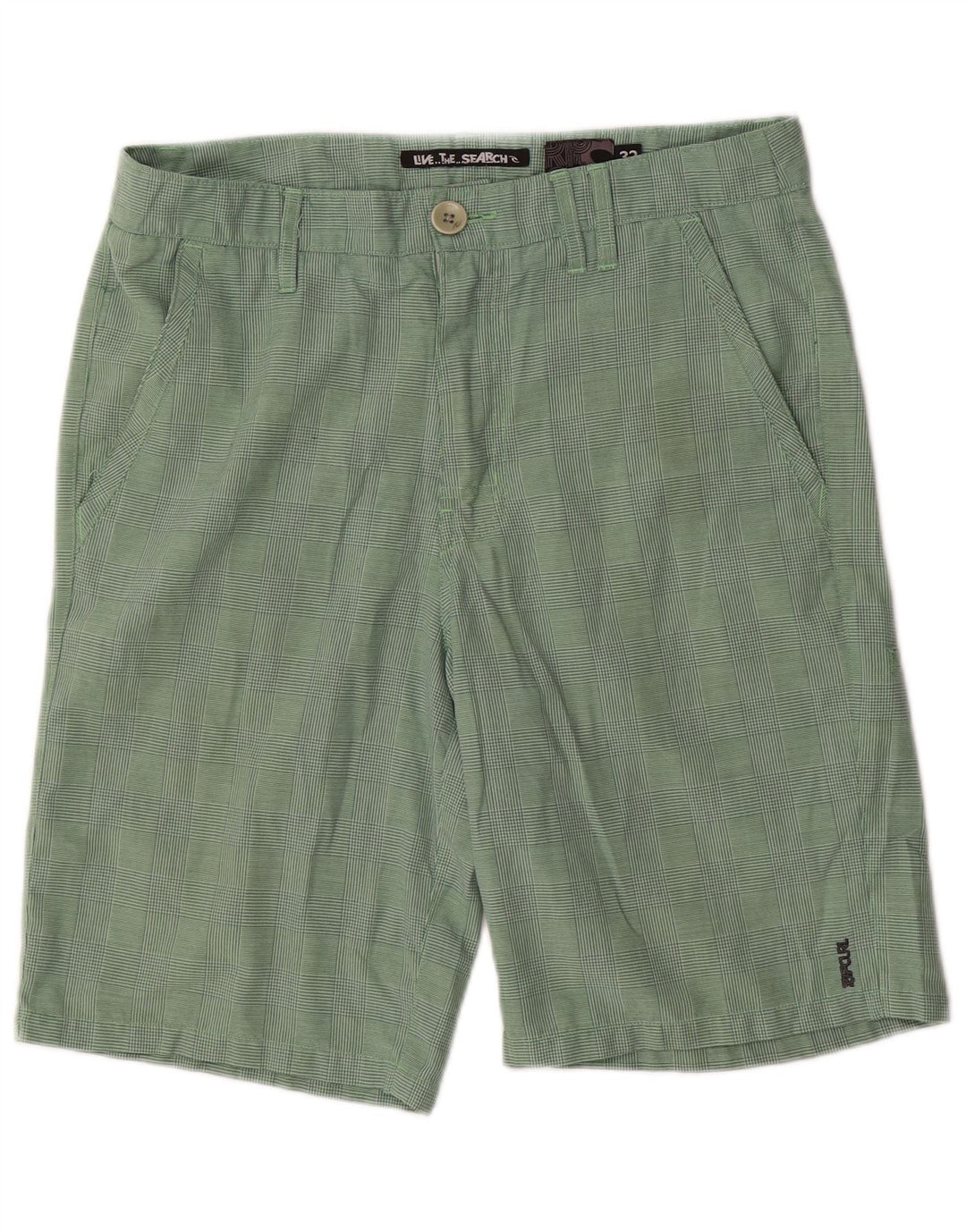 Rip Curl Herren Cargoshorts W32 Mittelgrün kariertes Polyester