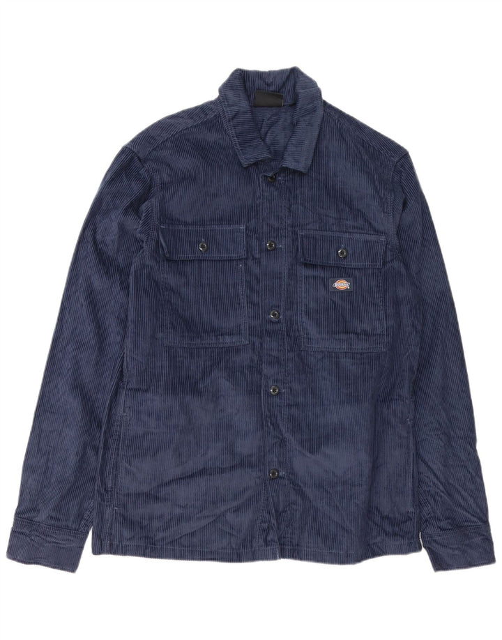 Dickies Herren-Cordhemd aus mittelblauer, marineblauer Baumwolle