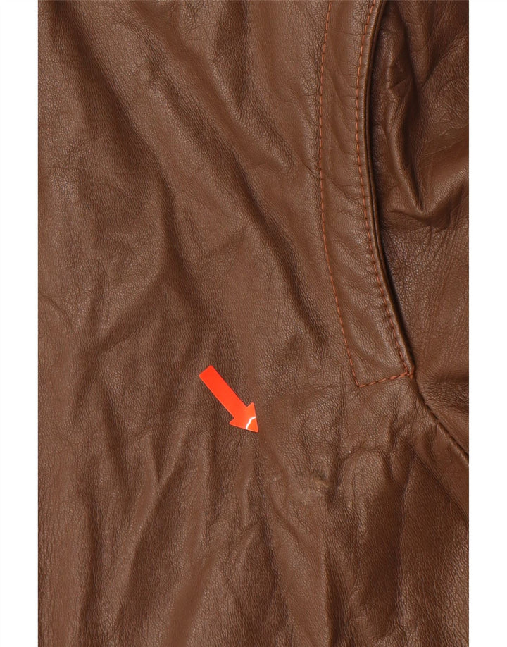 VINTAGE Herren Lederjacke IT 52 XL Braun