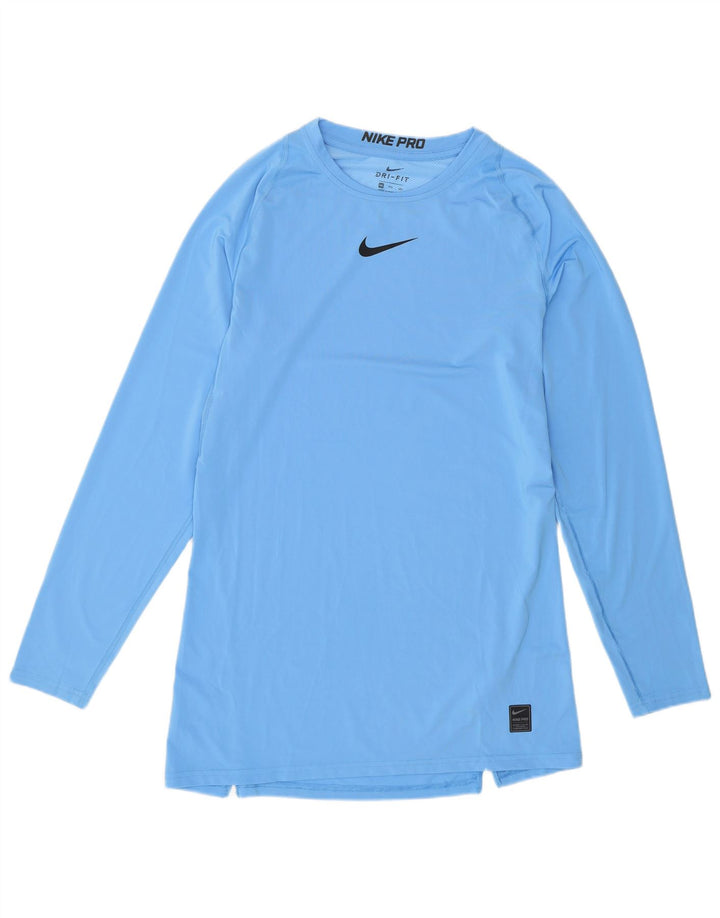 Nike Herren Dri Fit Top Langarm 2XL Blau Polyester