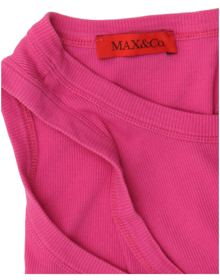 Max & Co. Damen Weste Top UK 12 Mittelrosa