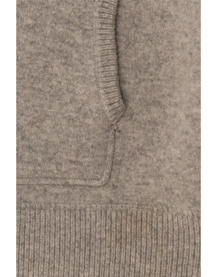Zara Damen-Cardigan mit Kapuze, UK 14, mittelgraue Wolle
