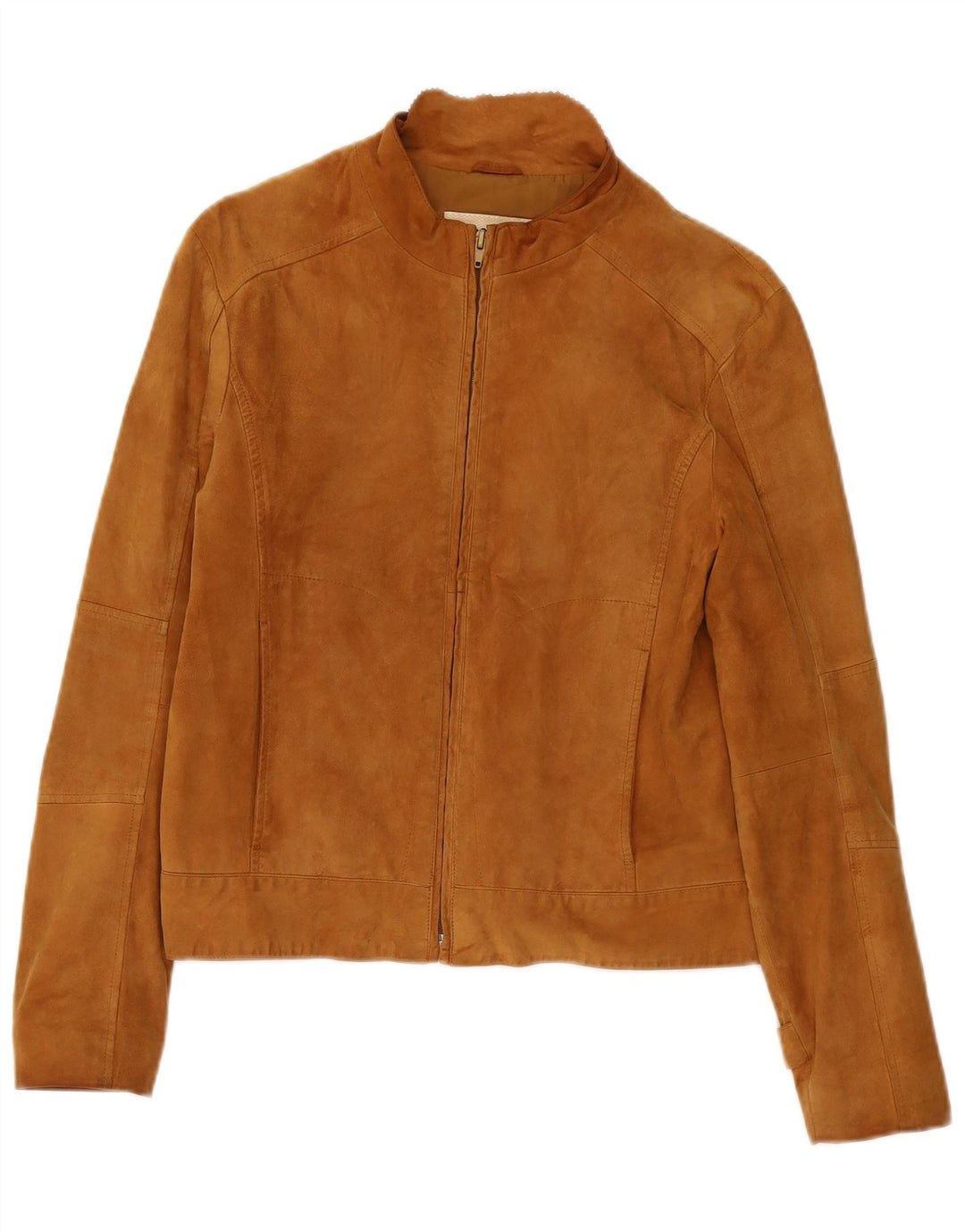 Conbipel Damen Bomber-Wildlederjacke UK 10 Small Beige Leder