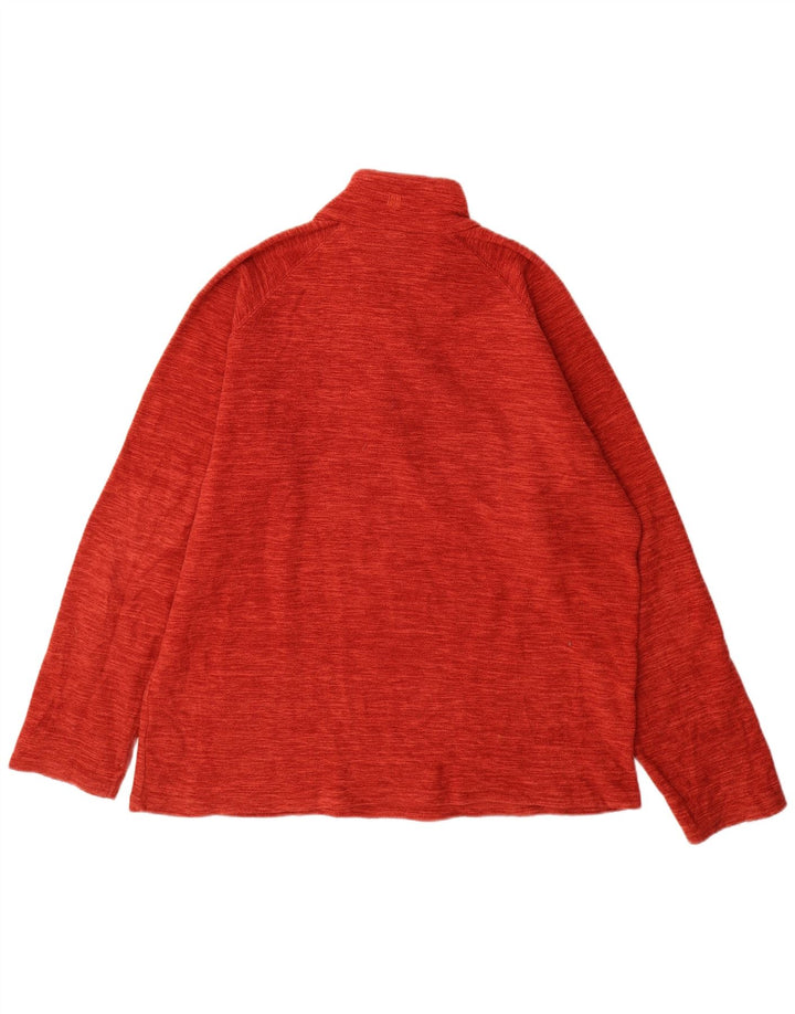 Mountain Warehouse Herren-Fleecepullover mit Reißverschluss am Hals, XL, orangefarbenes Polyester