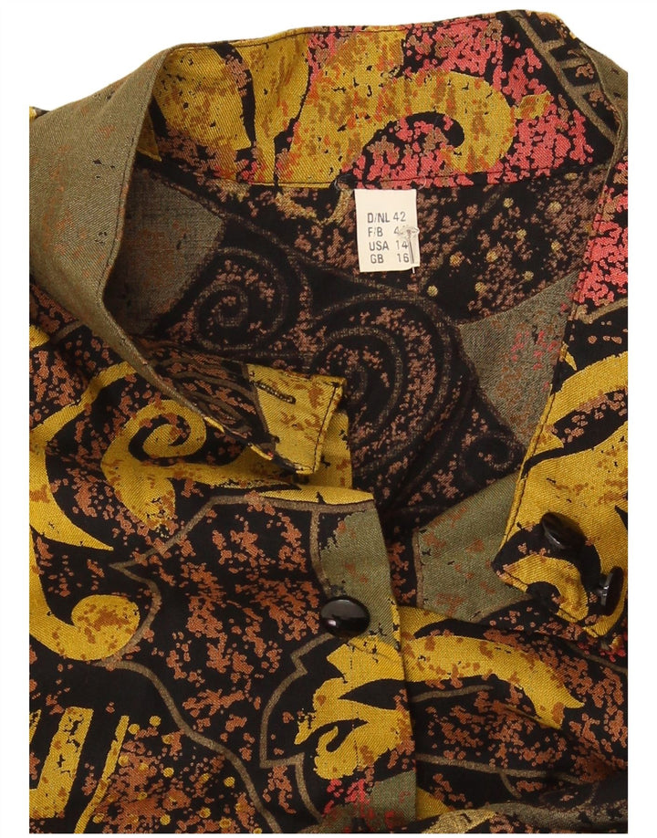 Vintage Damen Maxikleid UK 16 Großes mehrfarbiges Paisley