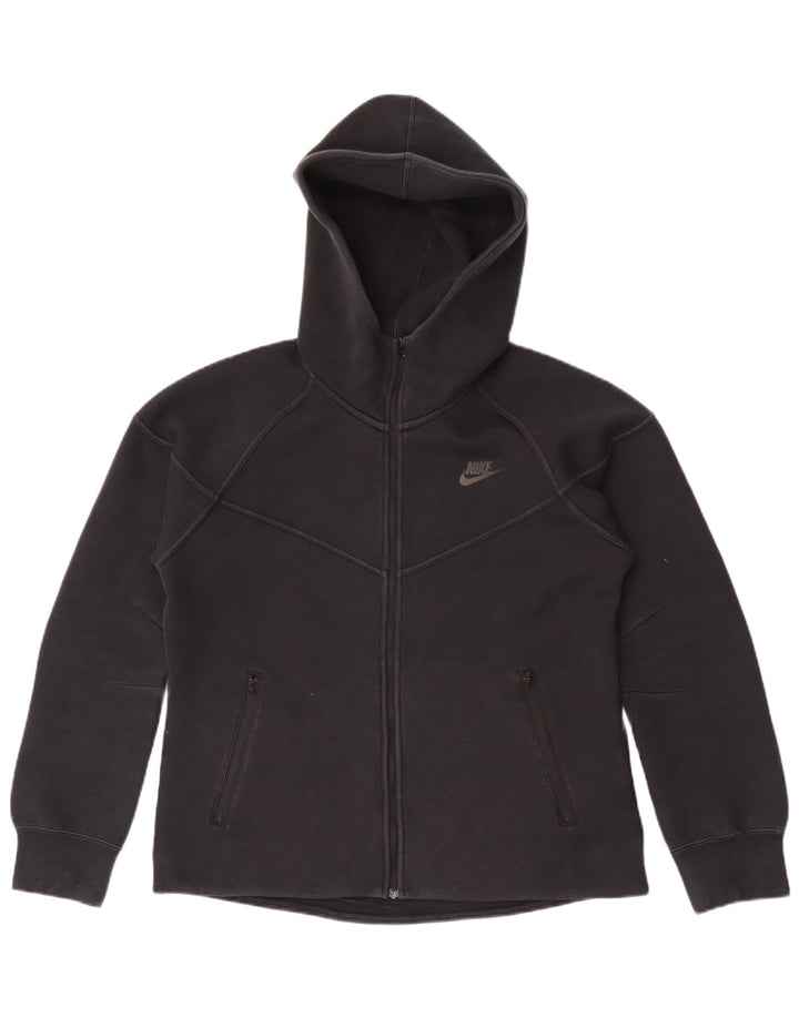 Nike Herren-Kapuzenpullover mit Reißverschluss, mittelschwarz, Baumwolle