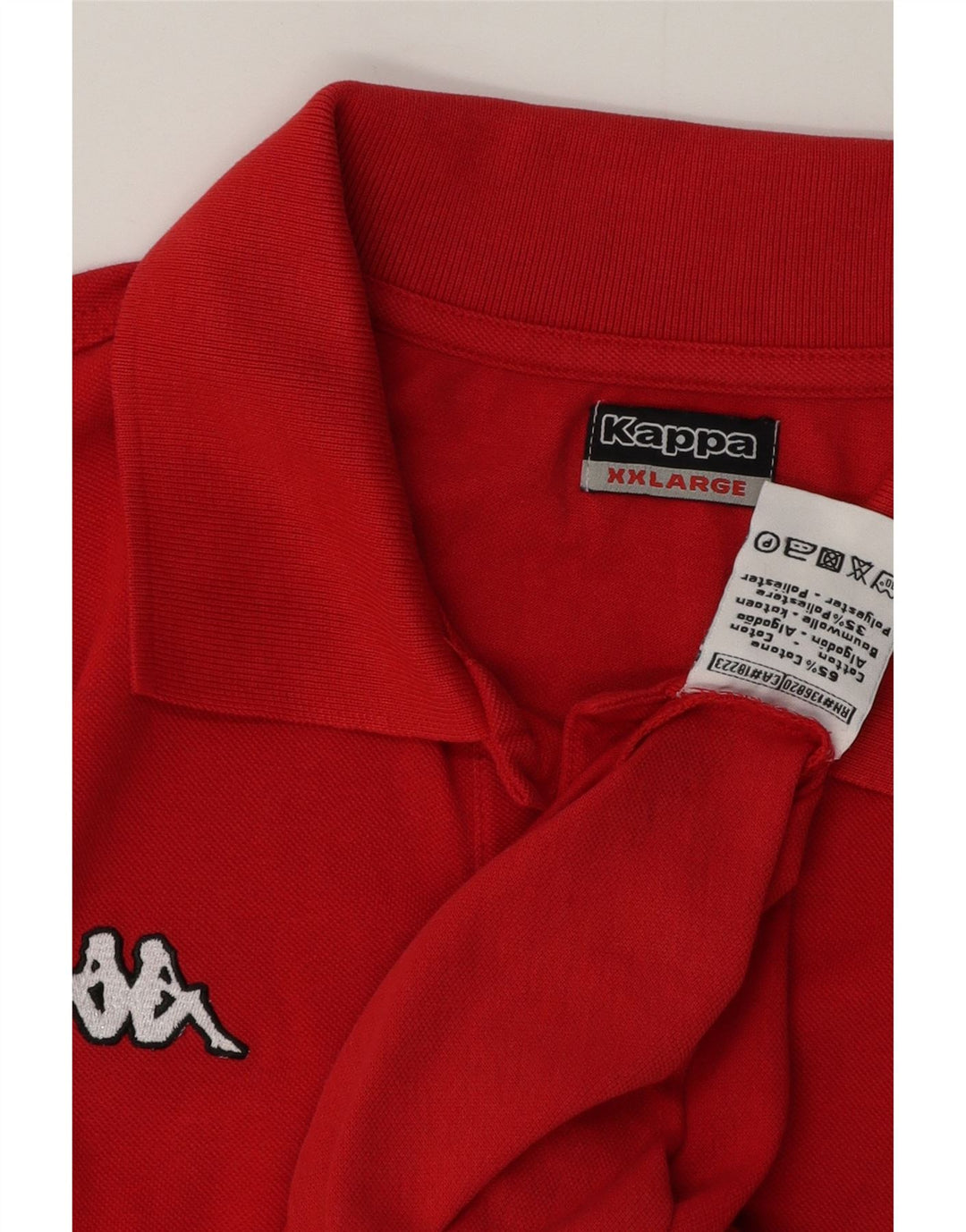 Kappa Herren Poloshirt 2XL Rote Baumwolle