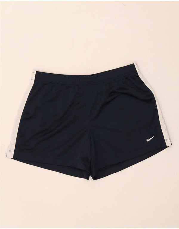 Nike Damen-Sportshorts US 12/14, groß, marineblaues Farbblock-Polyester