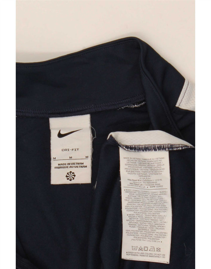 Nike Herren Dri Fit Pullover-Trainingsanzug-Oberteil, mittelgroß, Marineblau, Farbblock