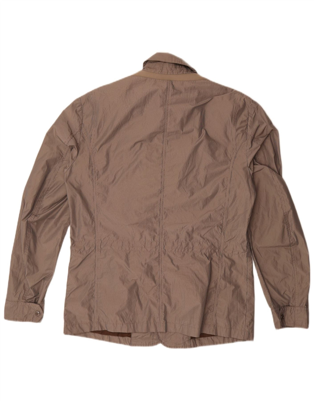 Geox Herren Respira Utility Jacke UK 40 Großes braunes Nadelstreifen-Polyester