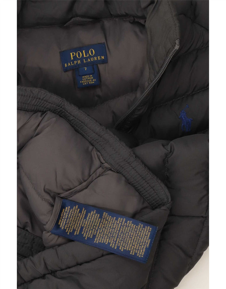 Wattierte Jacke für Jungen von Polo Ralph Lauren, 6–7 Jahre, graues Polyester