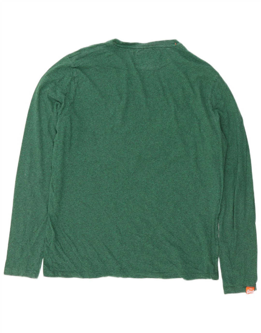 Superdry Herren Top Langarm 2XL Grün meliert