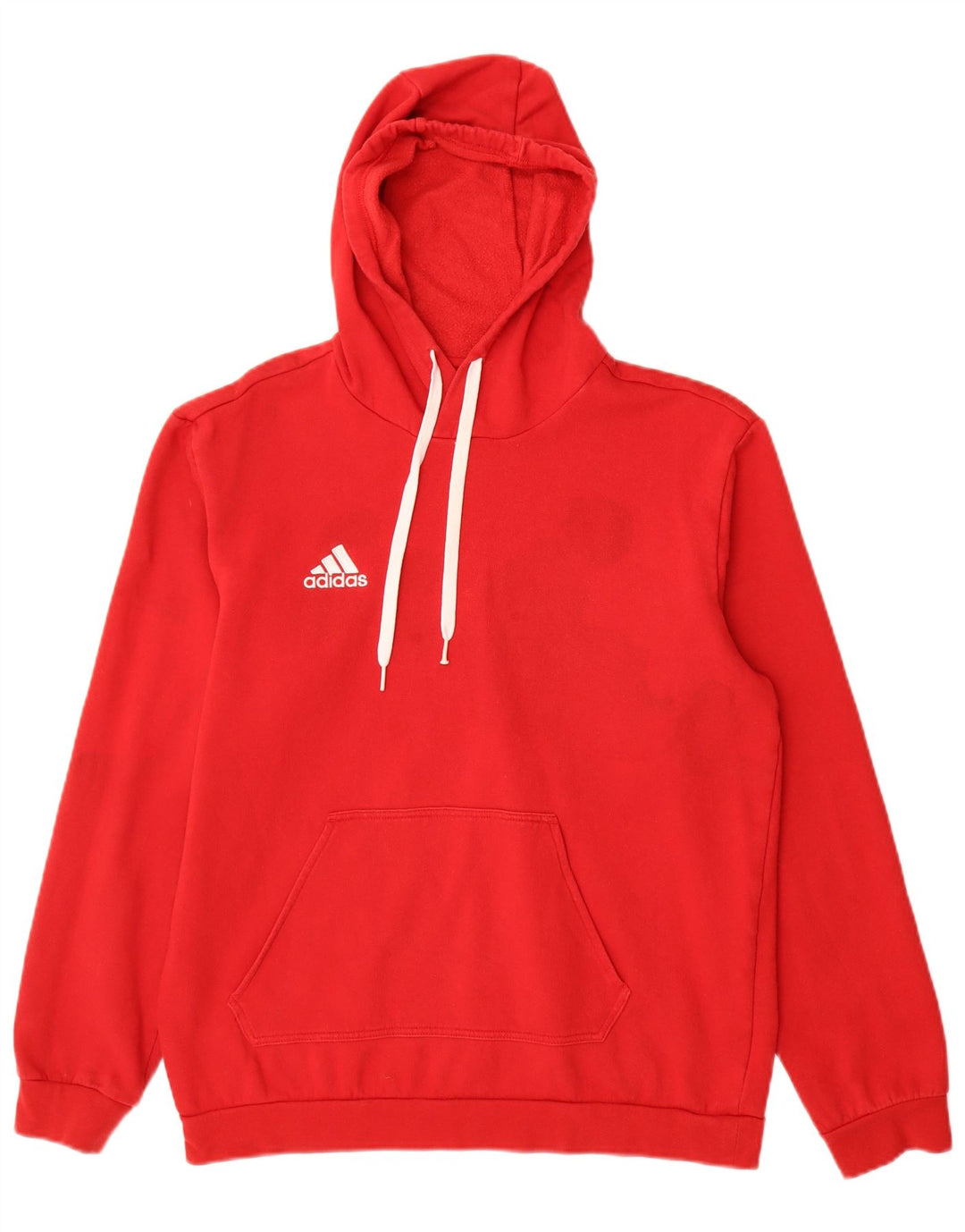 Adidas Herren Kapuzenpullover aus mittelroter Baumwolle
