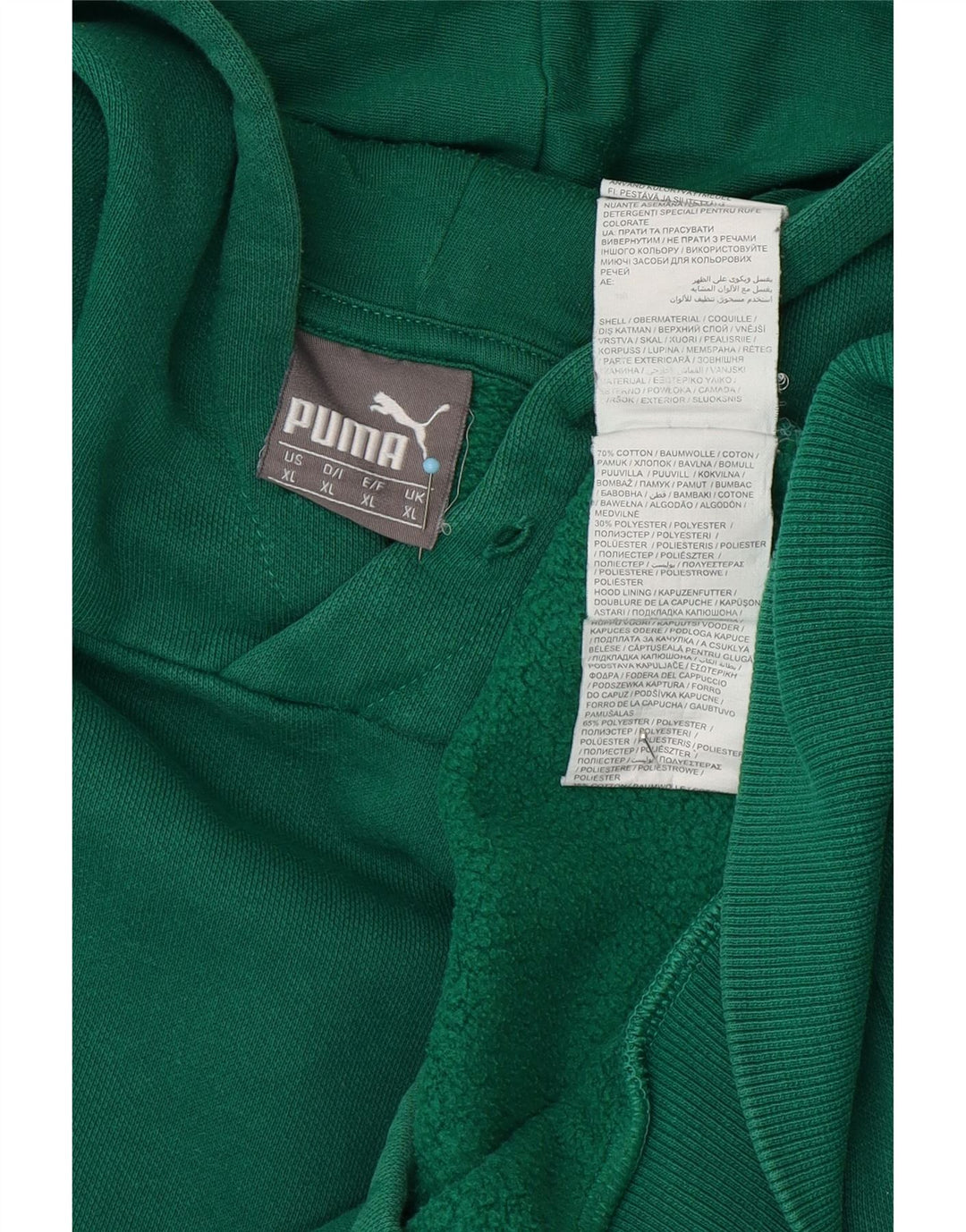 PUMA Herren Kapuzenpullover XL, grüne Baumwolle