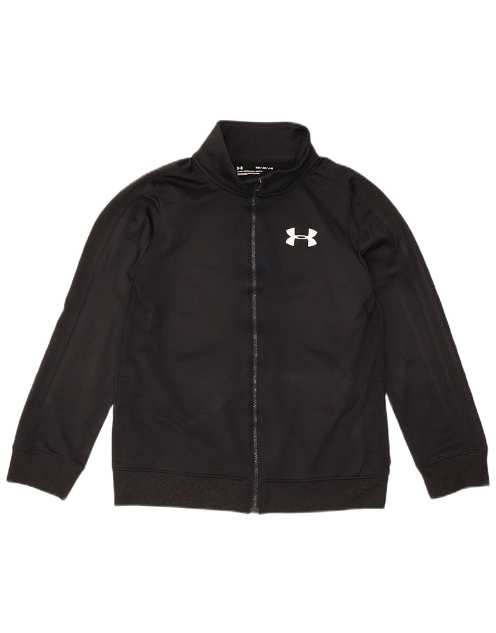 Under Armour Jungen-Trainingsanzug-Top-Jacke, 9–10 Jahre, mittelgroß, schwarz, Sport