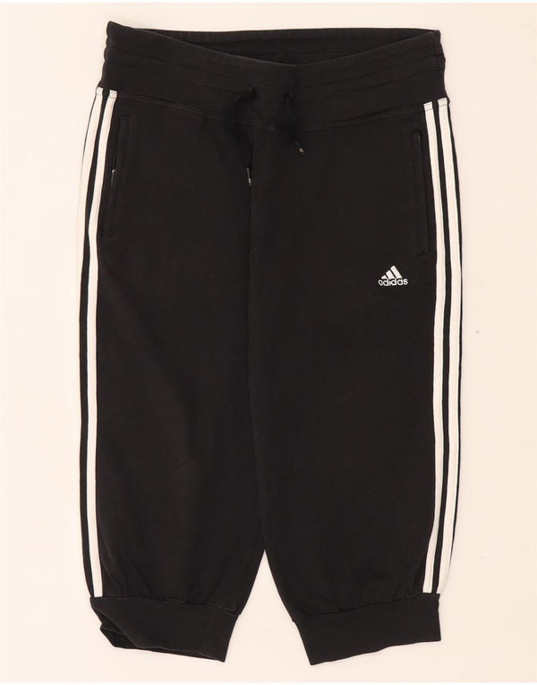 Adidas Damen Capri-Trainingshose, Jogginghose, UK 14, mittelschwarz, Baumwolle
