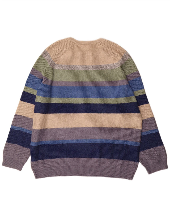 Marks & Spencer Herren-Pullover mit U-Boot-Ausschnitt, 2XL, mehrfarbig gestreift