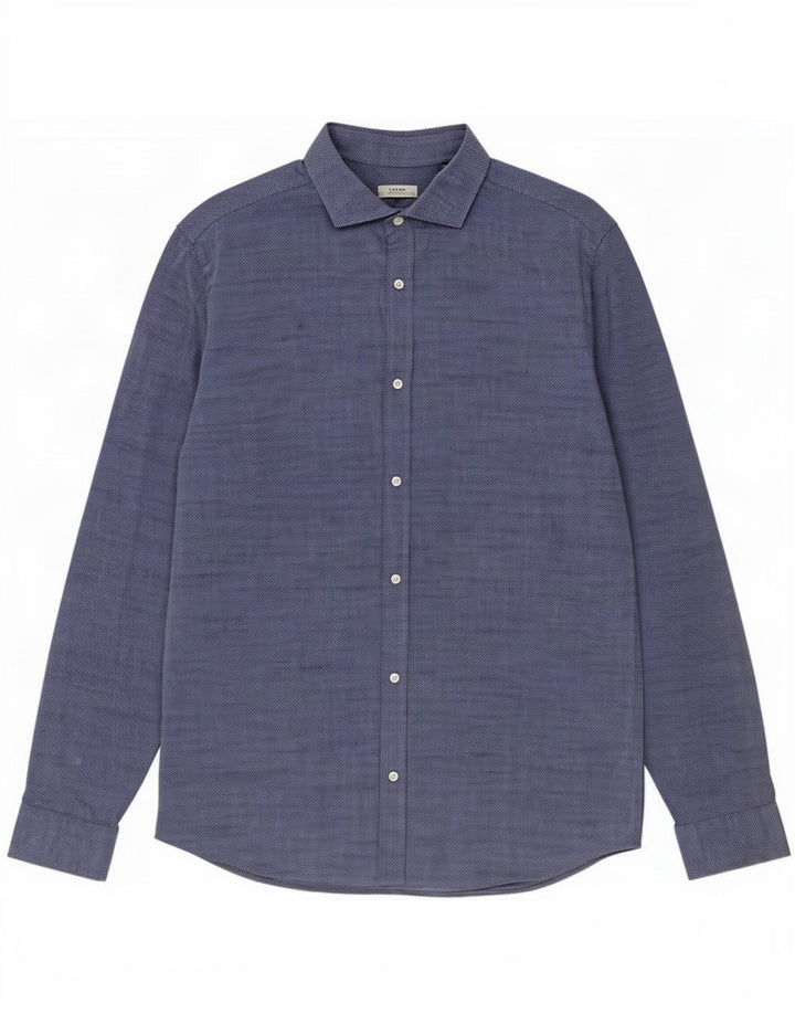 Jack & Jones Herren-Hemd, groß, blau gepunktet, Baumwolle