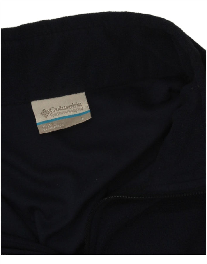 Columbia Herren-Fleecepullover mit Reißverschluss, Größe L, Marineblau