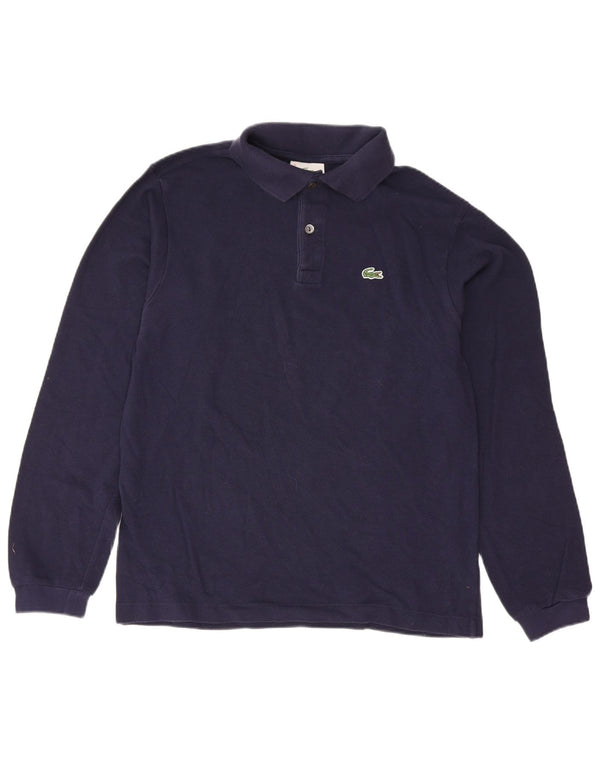 Lacoste Jungen-Langarm-Poloshirt mit normaler Passform, 13–14 Jahre, Marineblau