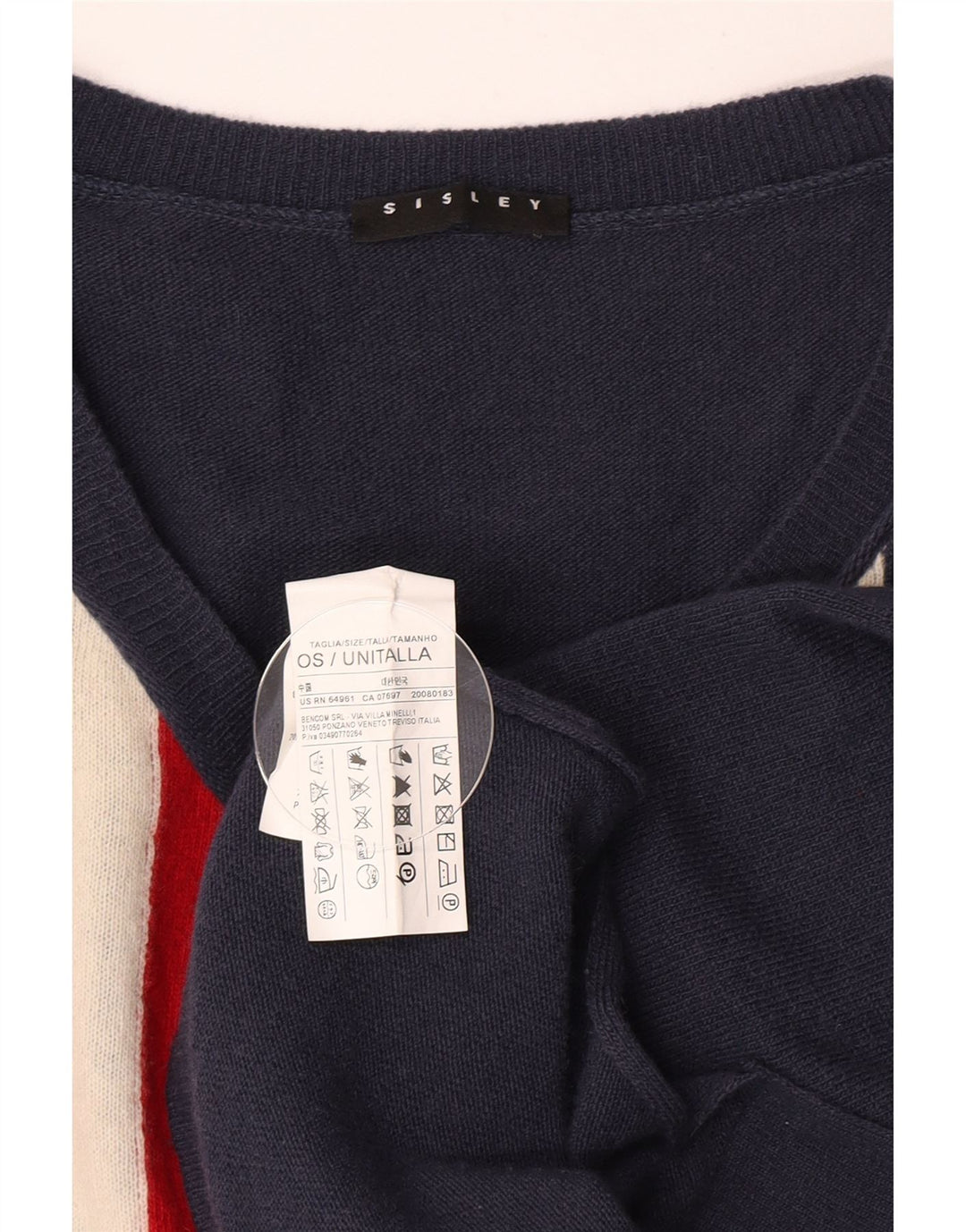 Sisley Damen-Tanktop England in Übergröße, Einheitsgröße, blaue Wolle