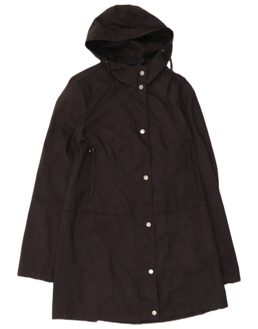 Kappa Womens Hooded Overcoat UK 12 Mittelschwarzes Polyamid