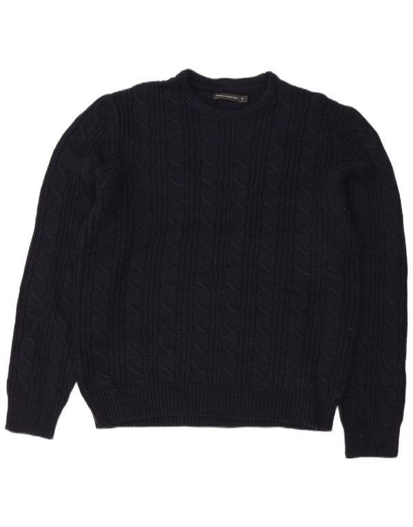 French Connection Herren-Pullover mit U-Boot-Ausschnitt, XL, Marineblau, Acryl