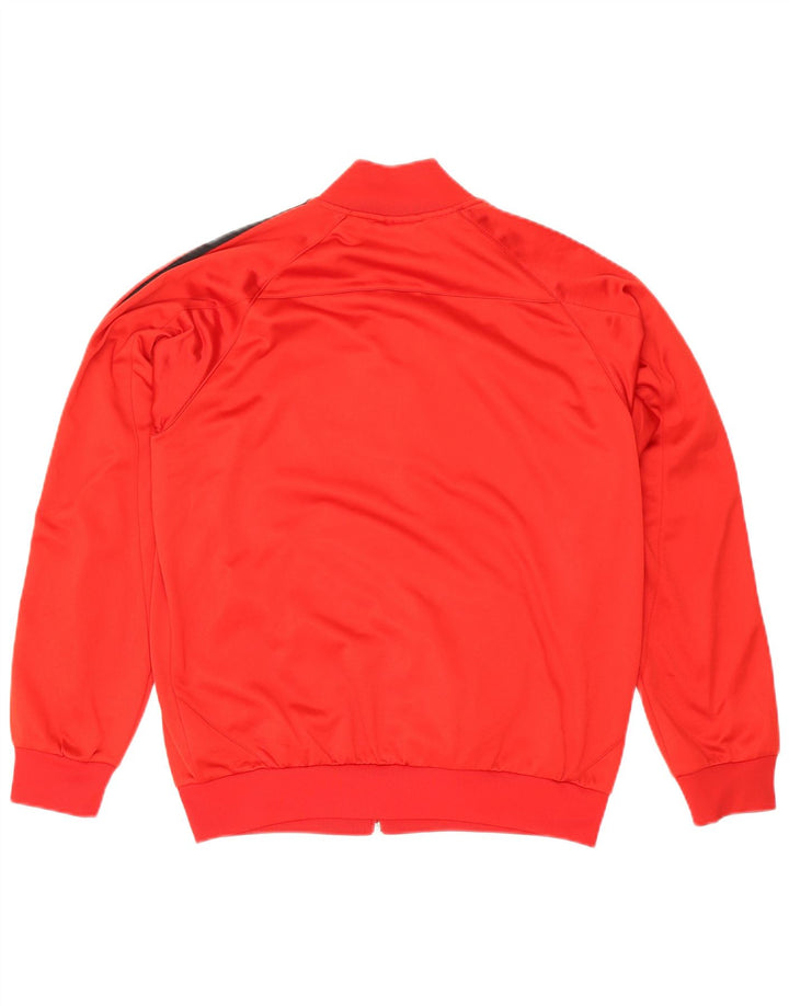 Adidas Jungen Trainingsanzug Top Jacke 15-16 Jahre Rot Polyester