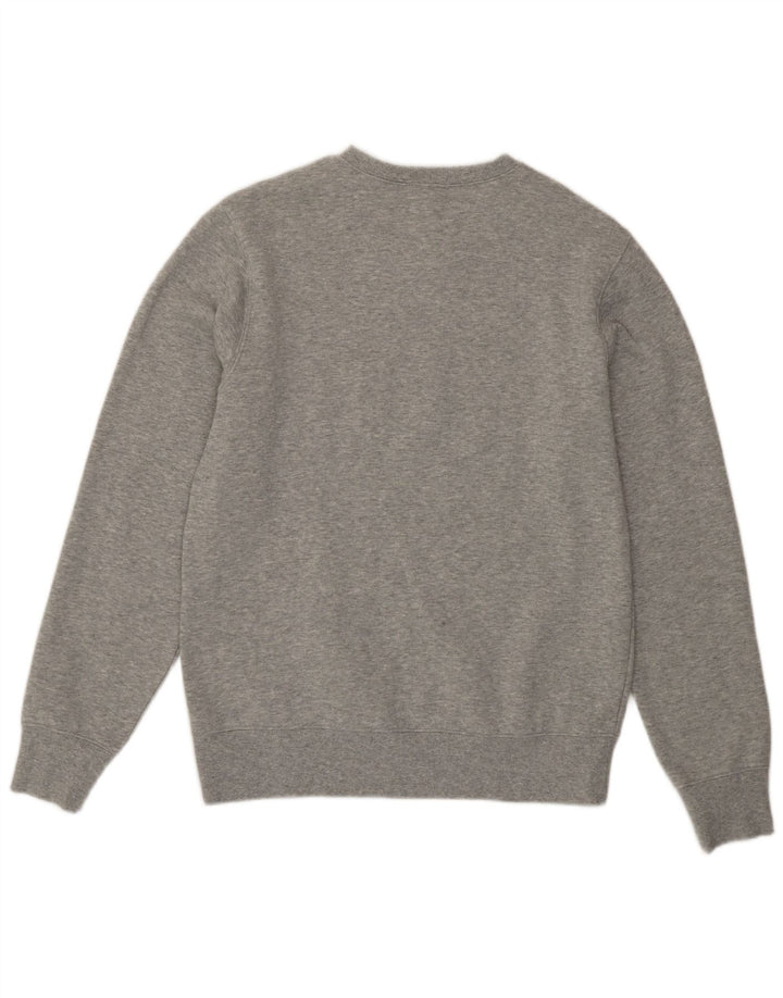 New Balance Herren-Sweatshirt-Pullover aus mittelgrauer Baumwolle