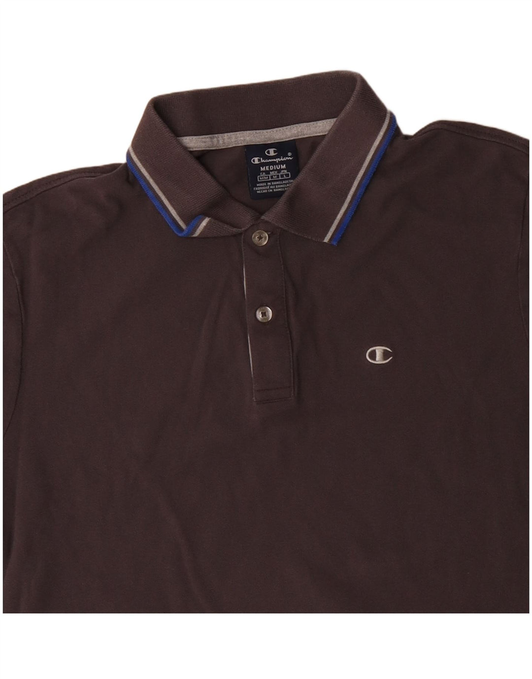 CHAMPION Herren-Poloshirt aus mittelgrauer Baumwolle