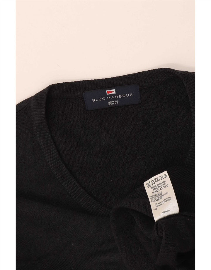 Marks & Spencer Herren Blue Harbor V-Ausschnitt Pullover Pullover Medium Navy Acryl